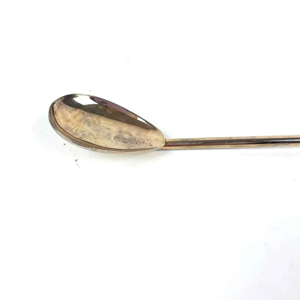 VTG Bartenders Cocktail Stirrer Spoon Gold Tone Bakelite Handle Crest of Arms
